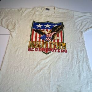 Screen Stars White Desert Storm Scud Busters Eagle Tee